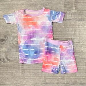 Little Sleepies Pastel Tie-Dye Pajama Set
